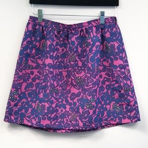 Pim +‎ Larkin Mini Skirt Womens Size XS Floral Print Purple and Blue NWT